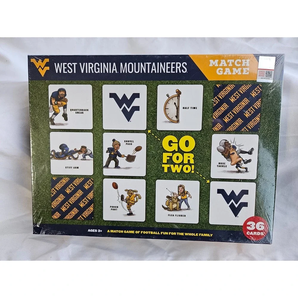 NCAA West Virginia Mountaineers Licensed Memory Match Game